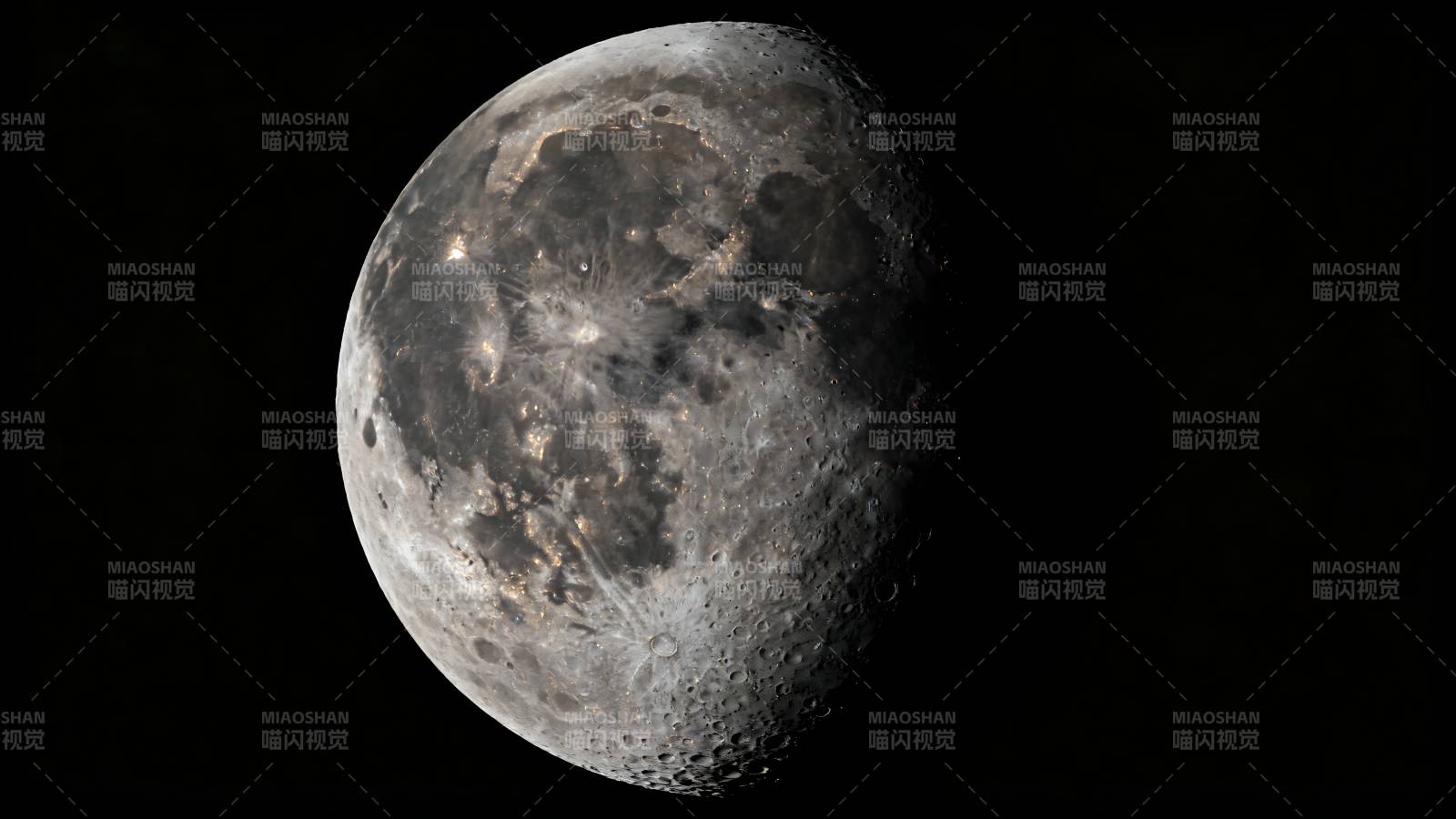 月球表面特写图片