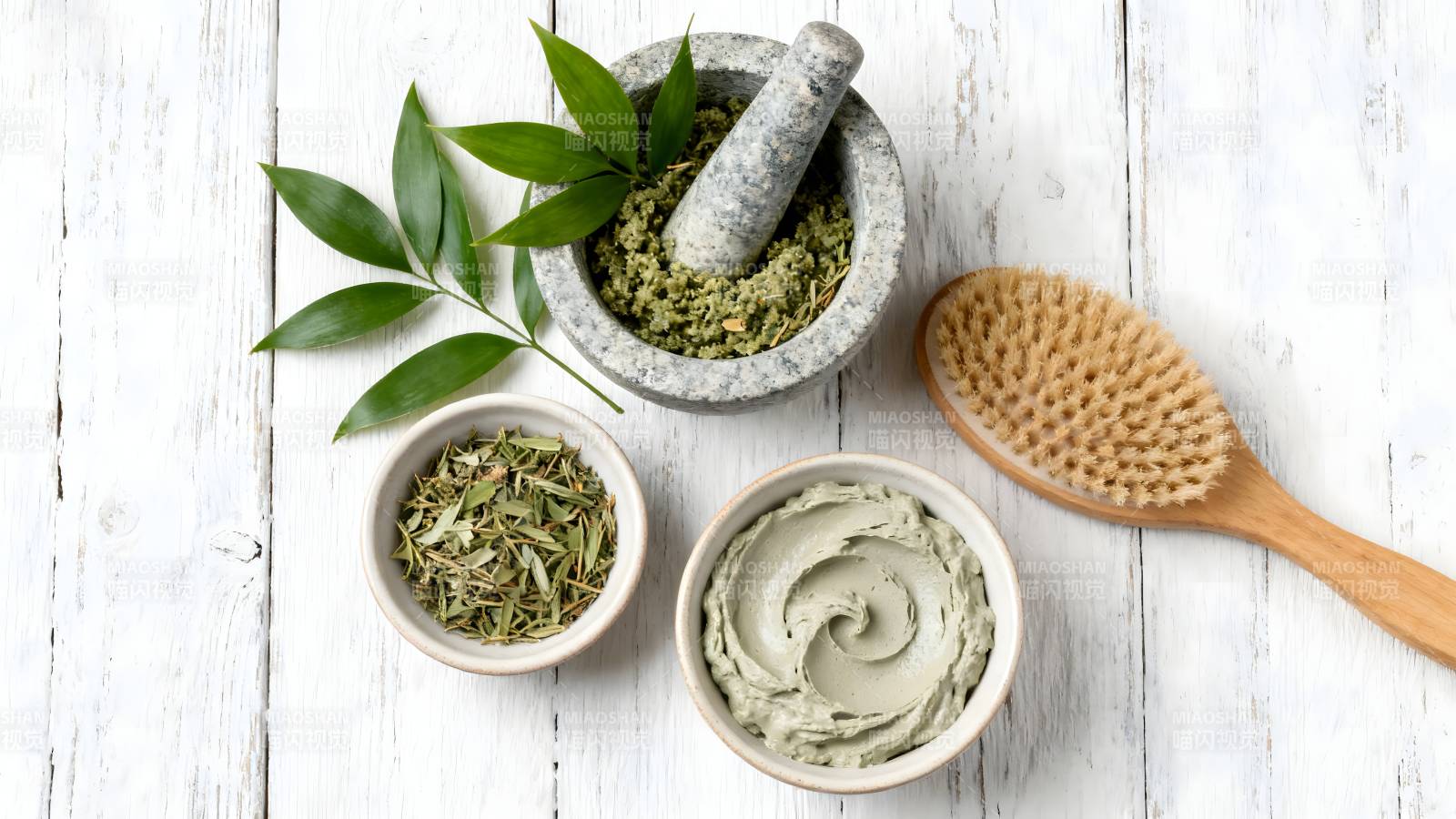 天然草本护肤套装图片