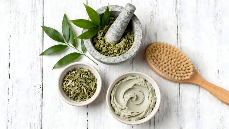 天然草本护肤套装图片