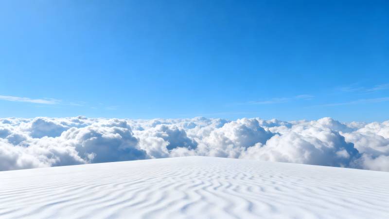 雪原云海图片