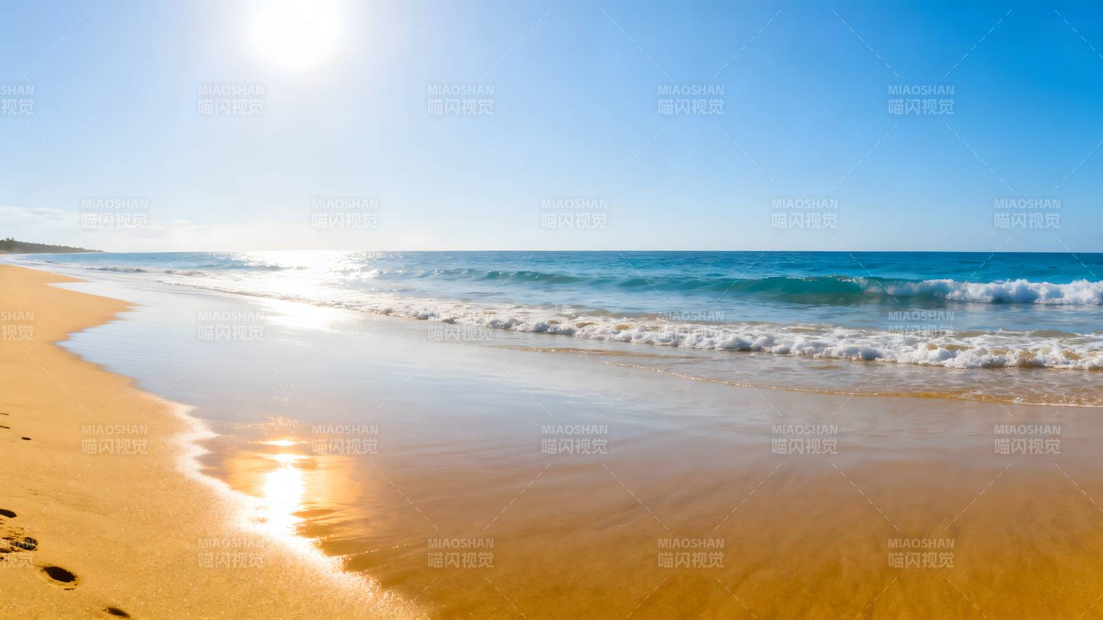 阳光沙滩海浪图片