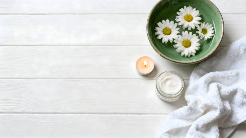 静谧花香沐浴时光图片