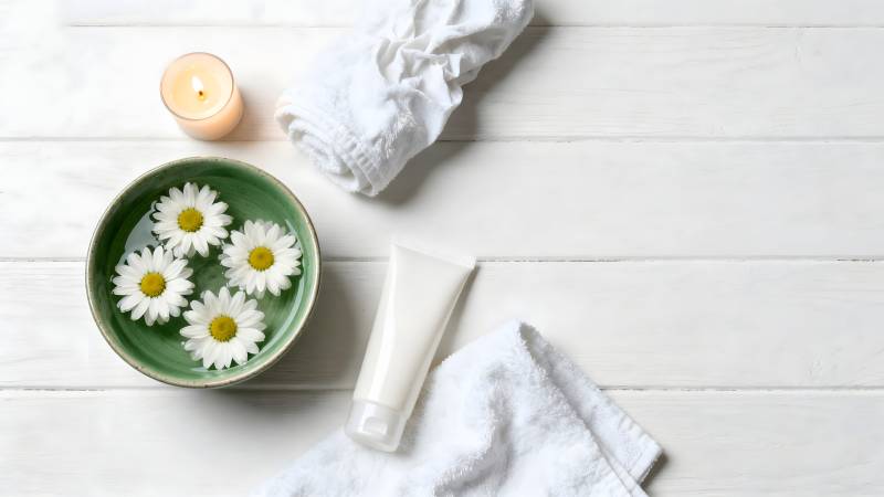 花香沐浴时光图片