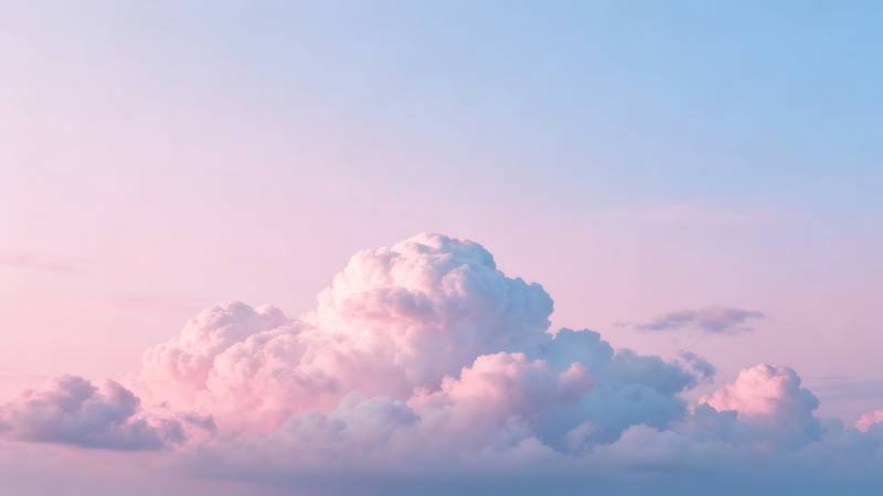 粉云映天际图片