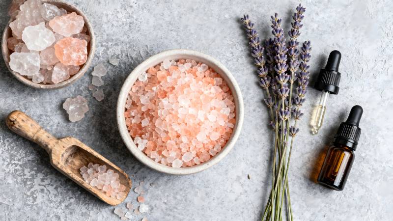 薰衣草盐浴套装图片