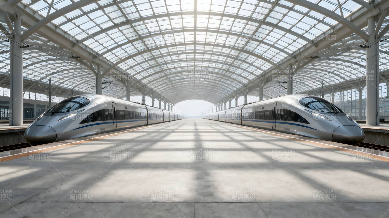 现代高铁站内景图片