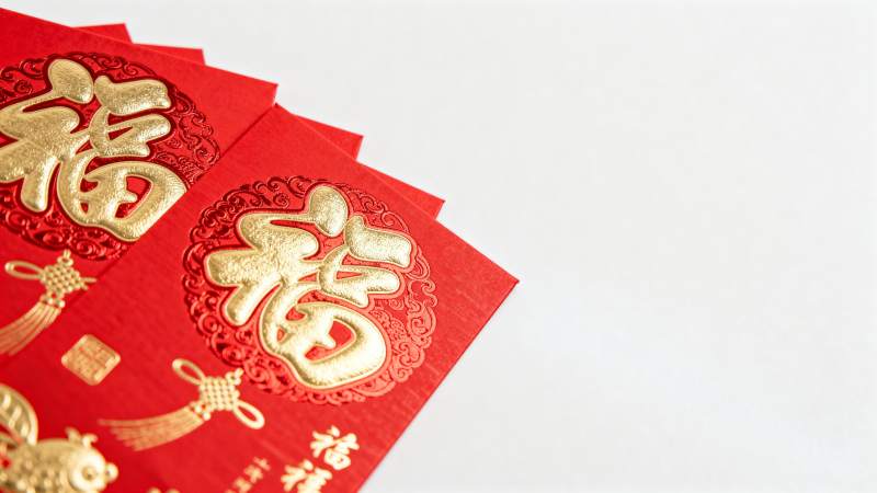 红包福字迎新春图片