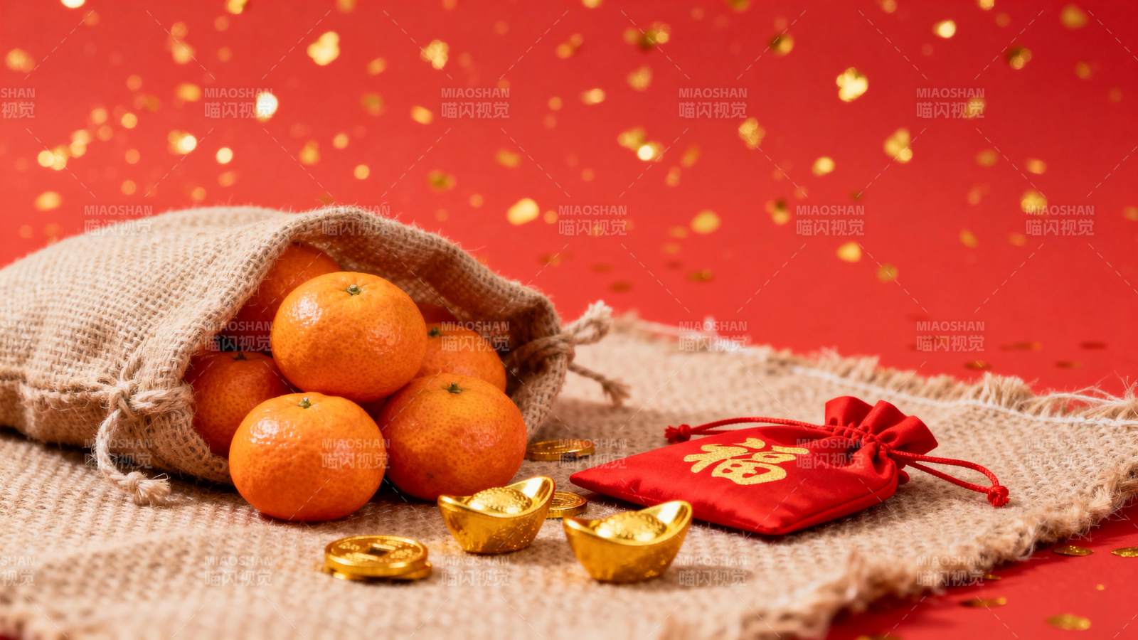 新春福满金桔香图片