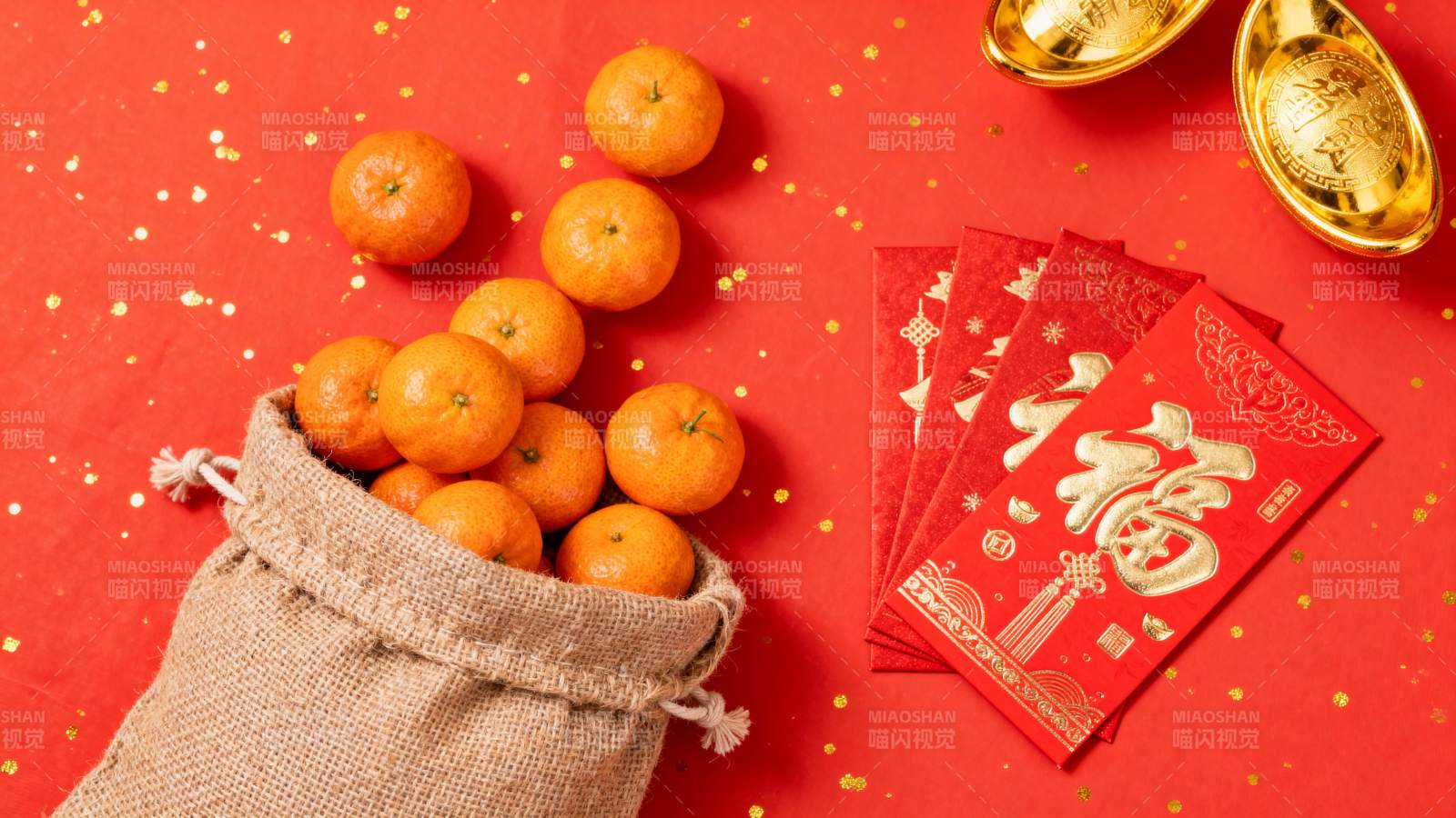 新春福满 橙香盈袋图片