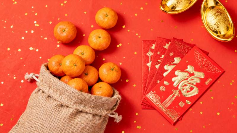 新春福满 橙香盈袋图片