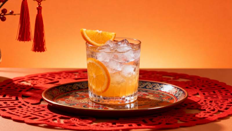 橙香冰饮 暖色相伴图片