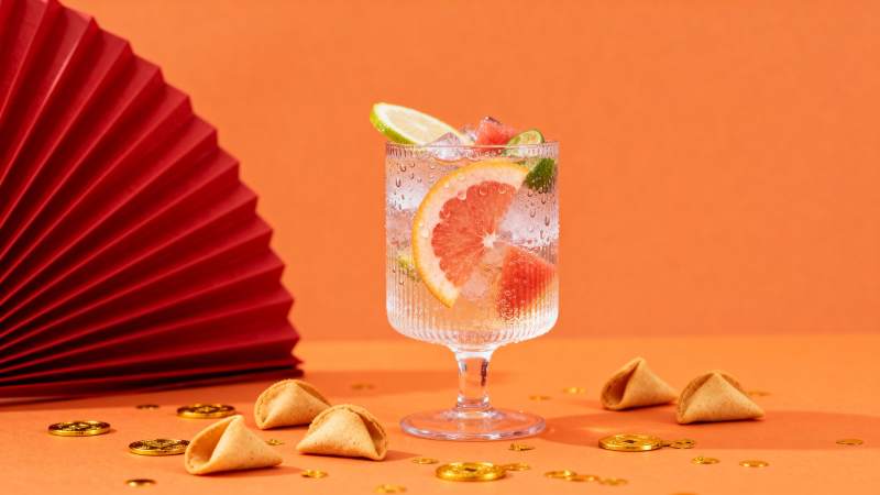 橙香鸡尾酒图片