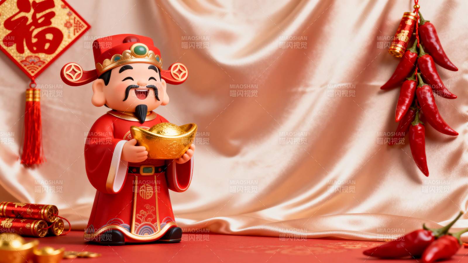 财神送福迎新春图片