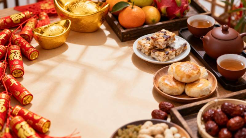 新春佳肴满桌图片