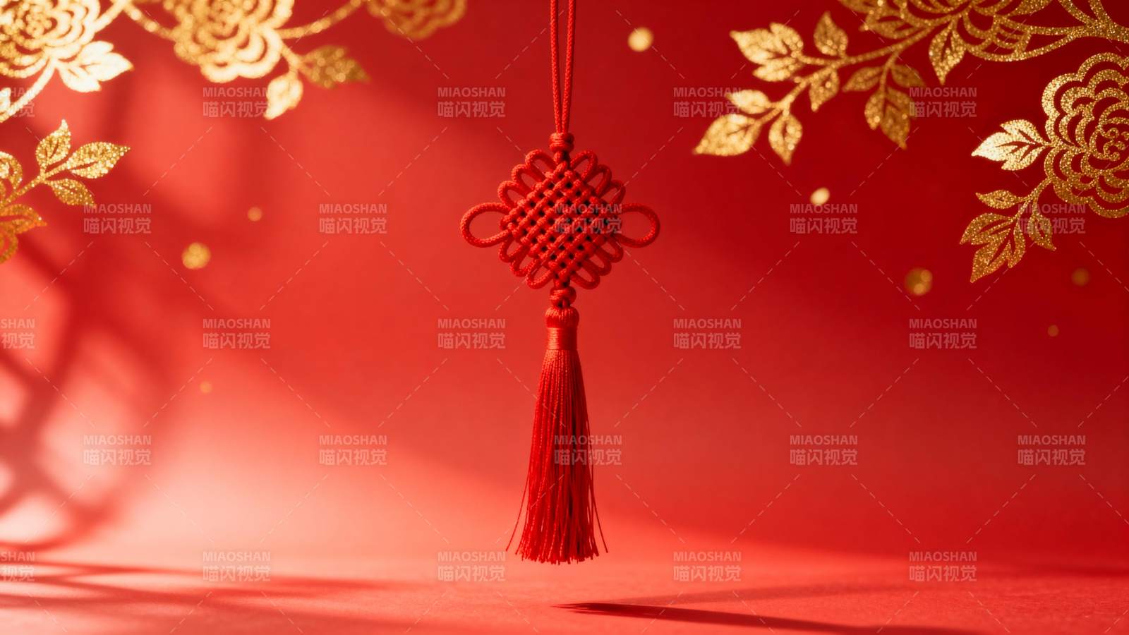 红绳结福 金花映春图片