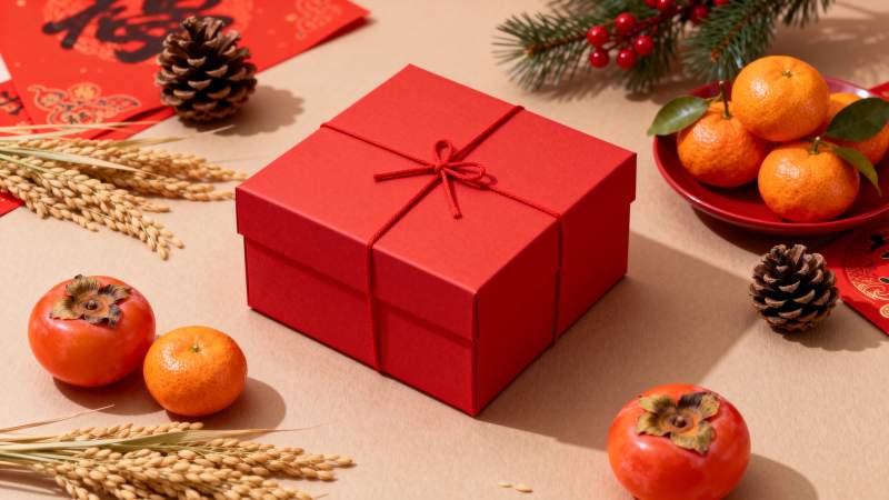 新春礼盒迎福年图片