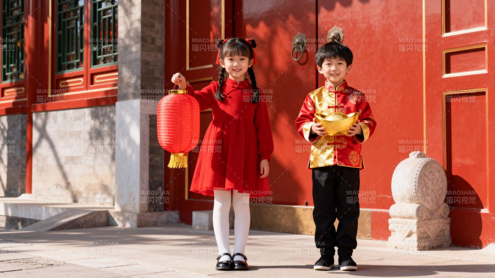 童趣迎春喜庆年图片