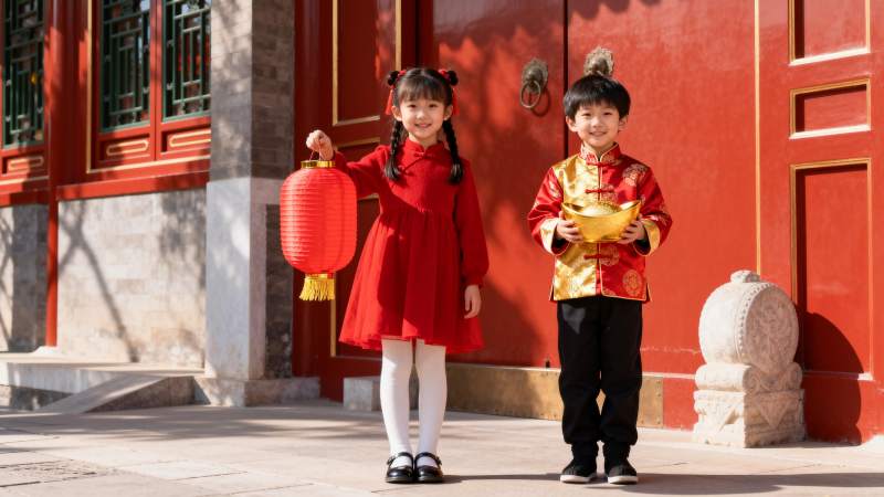 童趣迎春喜庆年图片