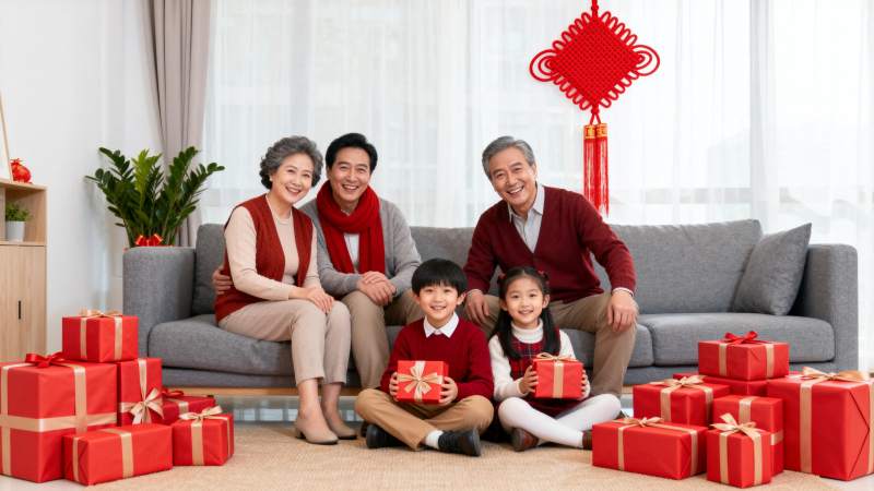 全家福迎新春图片