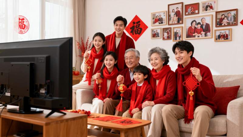 全家福迎新春图片