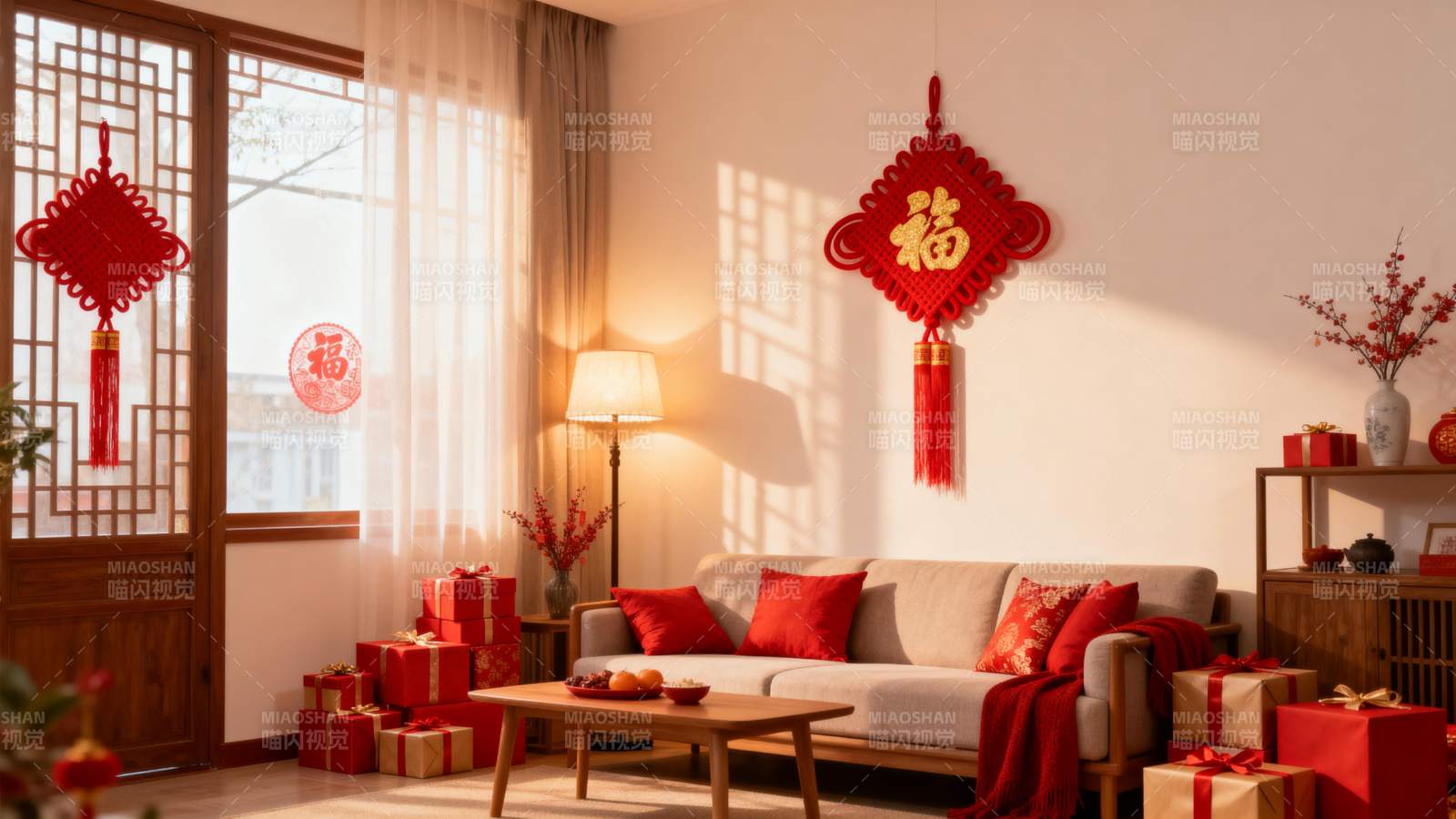 喜庆春节家居布置图片