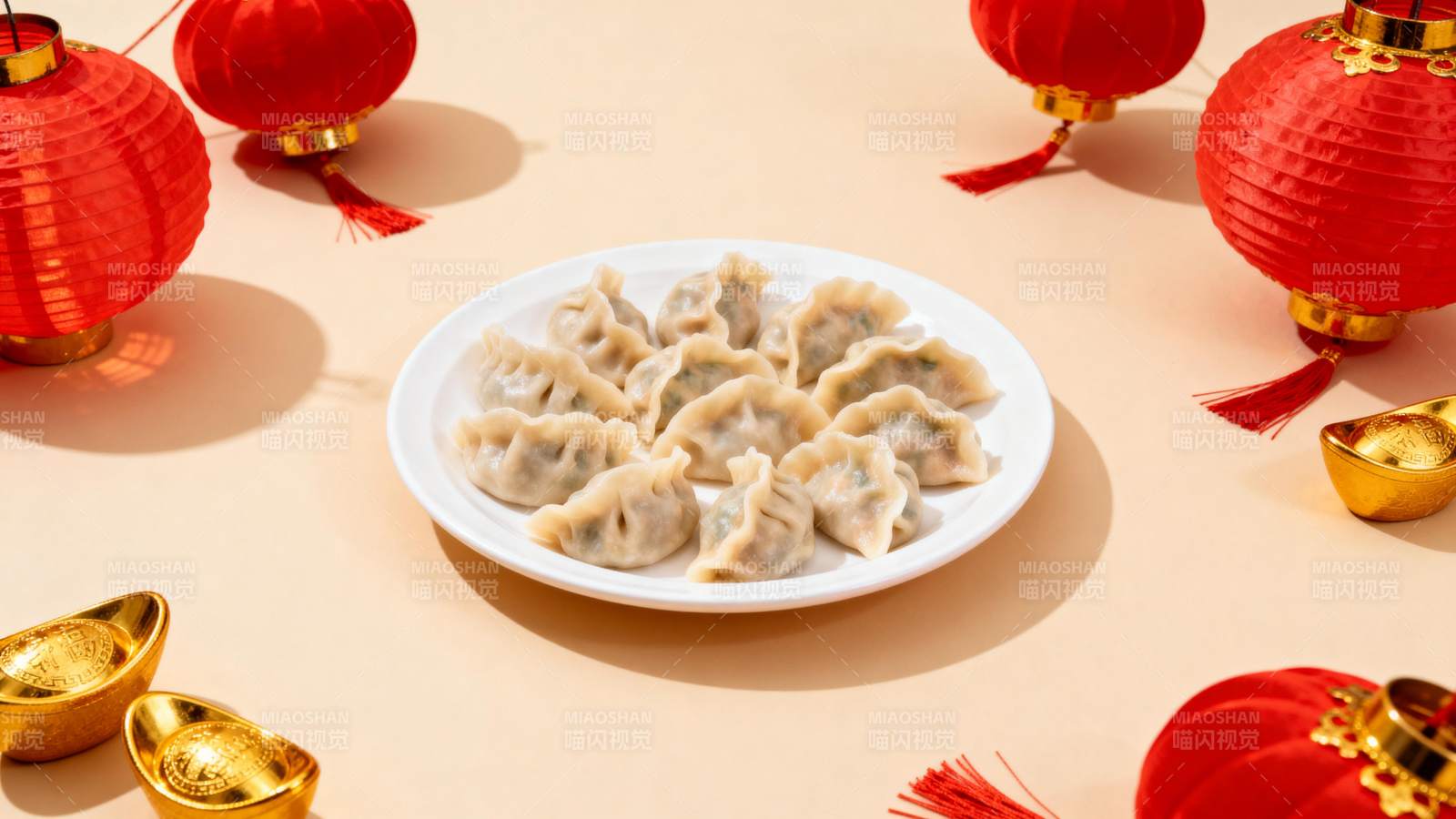 春节饺子团圆宴图片