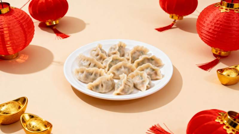 春节饺子团圆宴图片