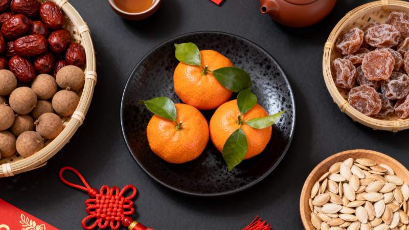 年味果盘摆设图片