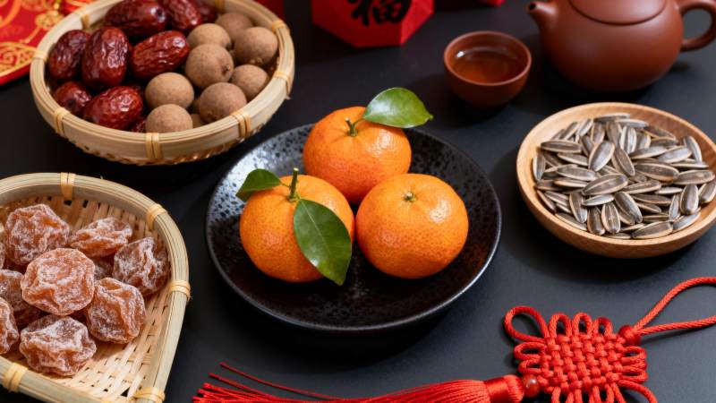 年味果品摆盘图片