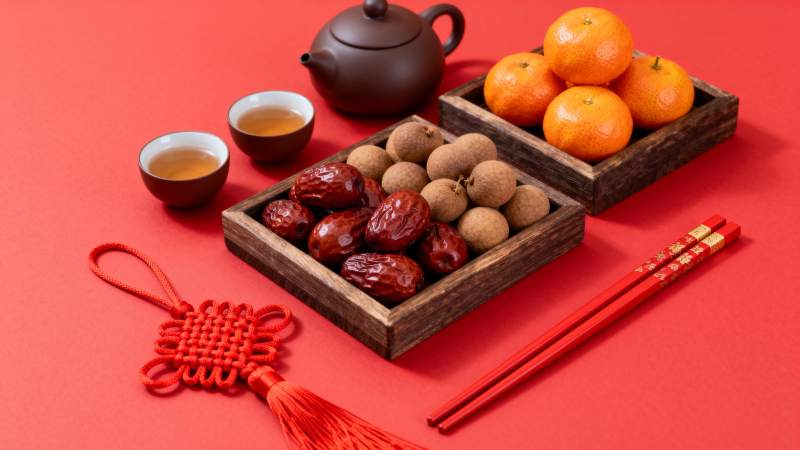 春节年货摆盘图片