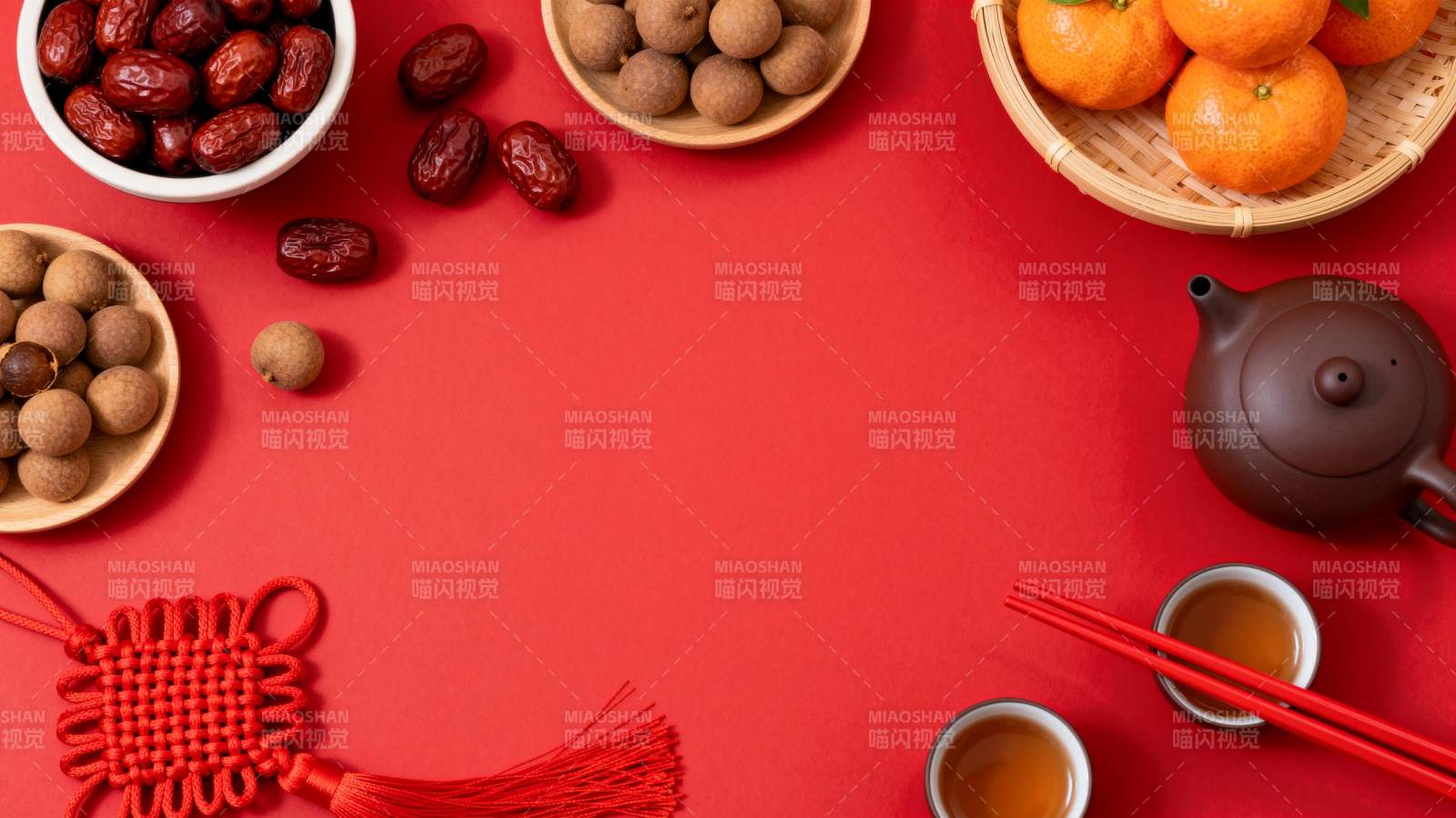 春节茶点布置图片