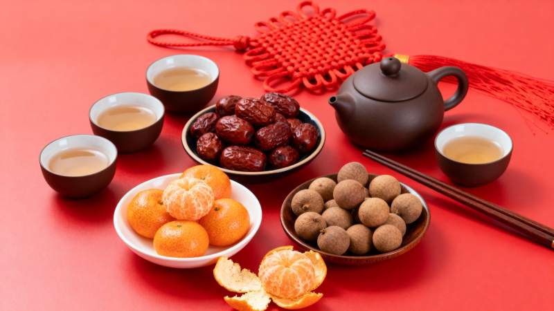 新春茶点摆盘图片