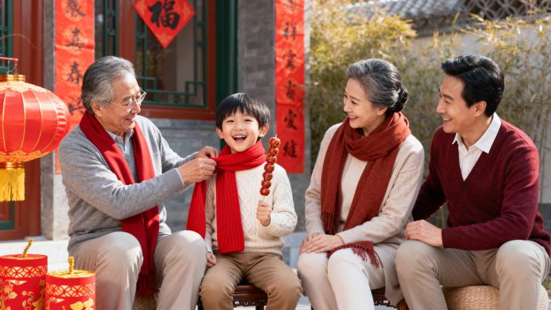 全家欢庆春节图片