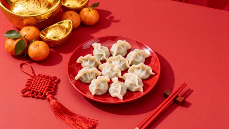 春节饺子团圆宴图片