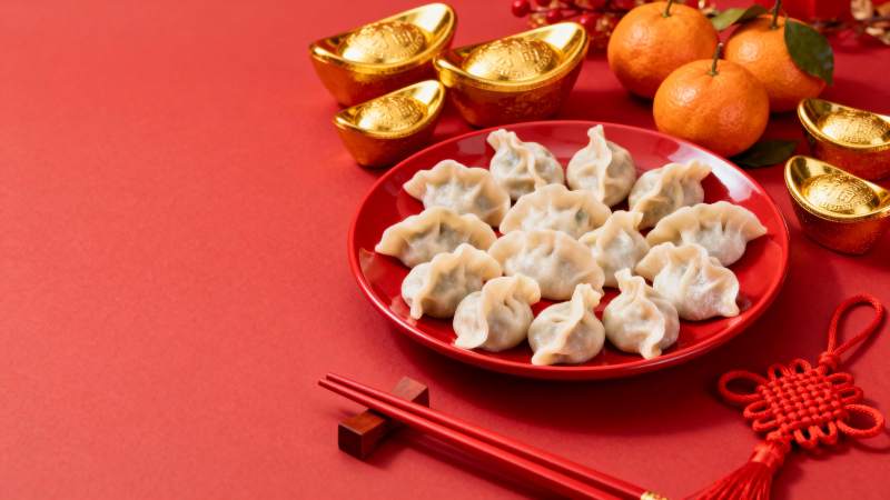 新春饺子迎福来图片