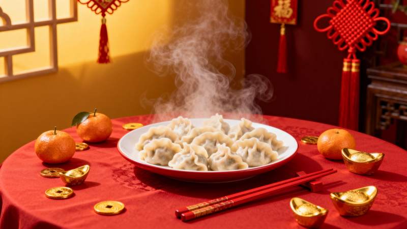 春节蒸饺迎新岁图片