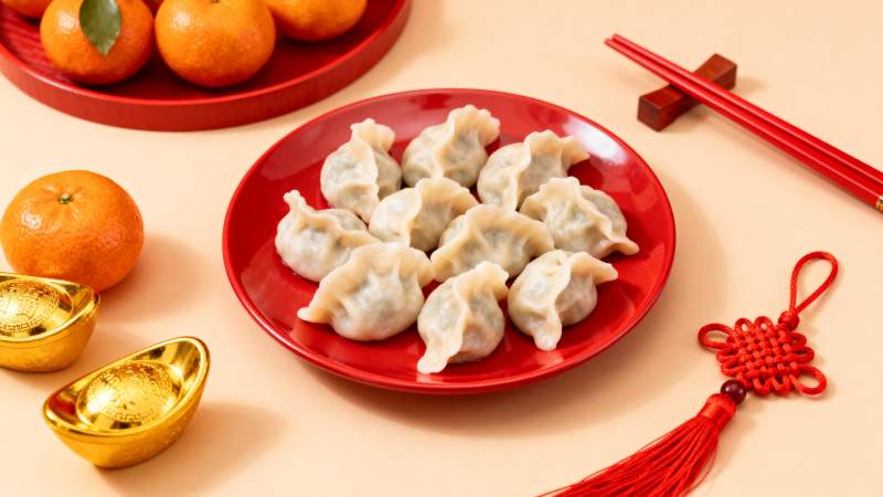 新春饺子迎福运图片