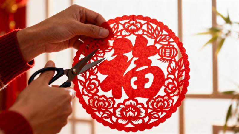 剪纸迎新春图片