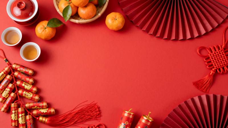 新春佳节喜庆布置图片