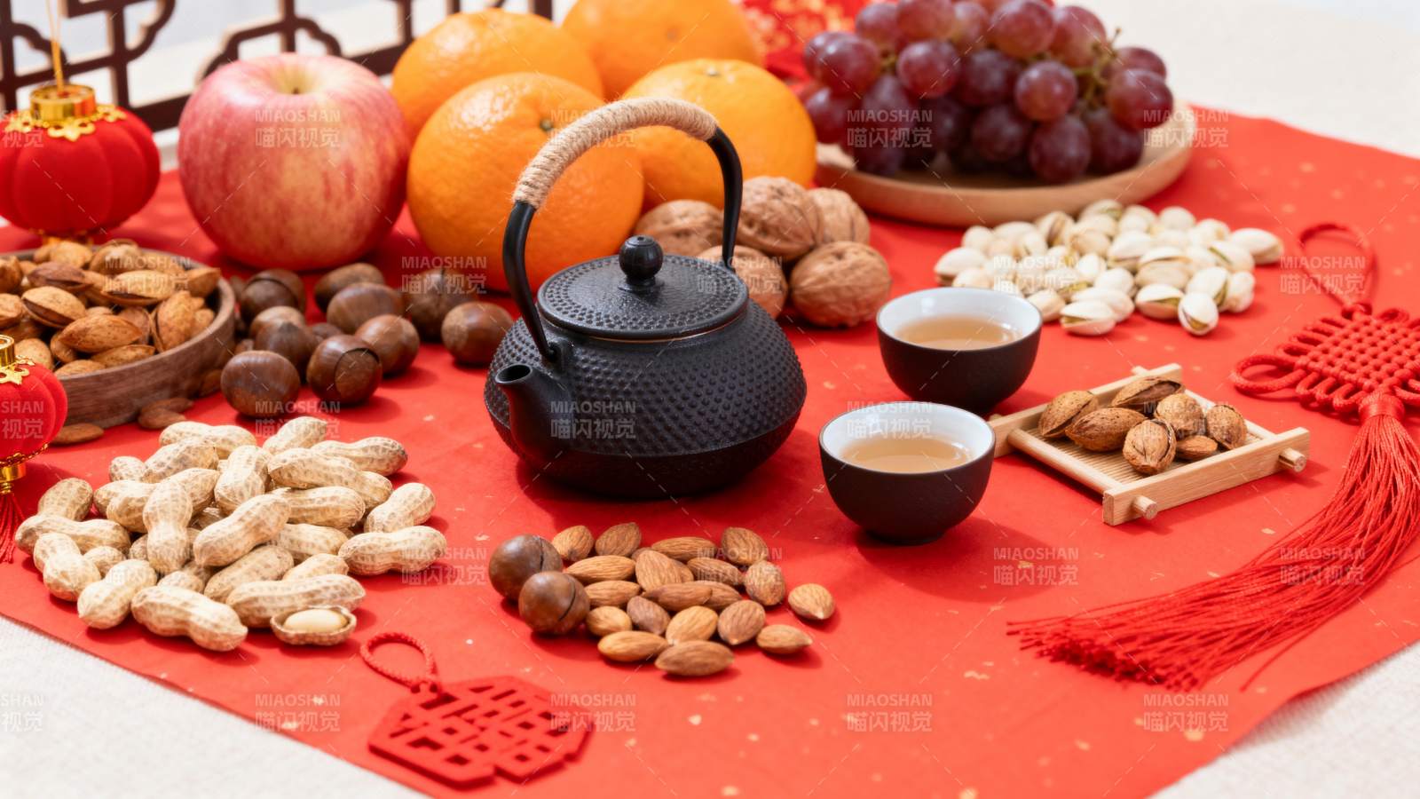 年货茶点摆盘图片