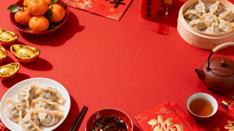 春节团圆饭图片