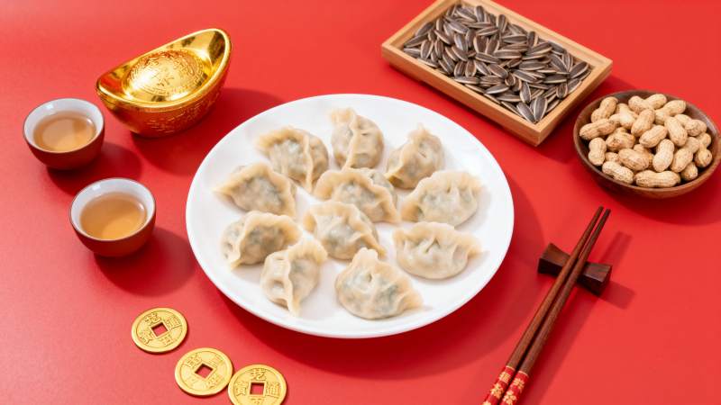 春节美食饺子宴图片