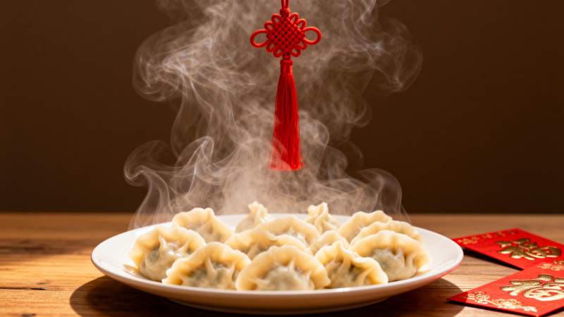 热气腾腾的饺子图片