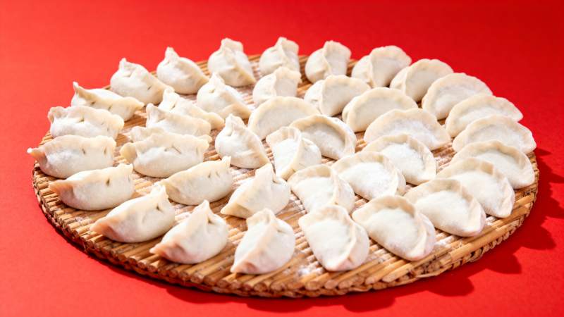 美味饺子摆盘图片