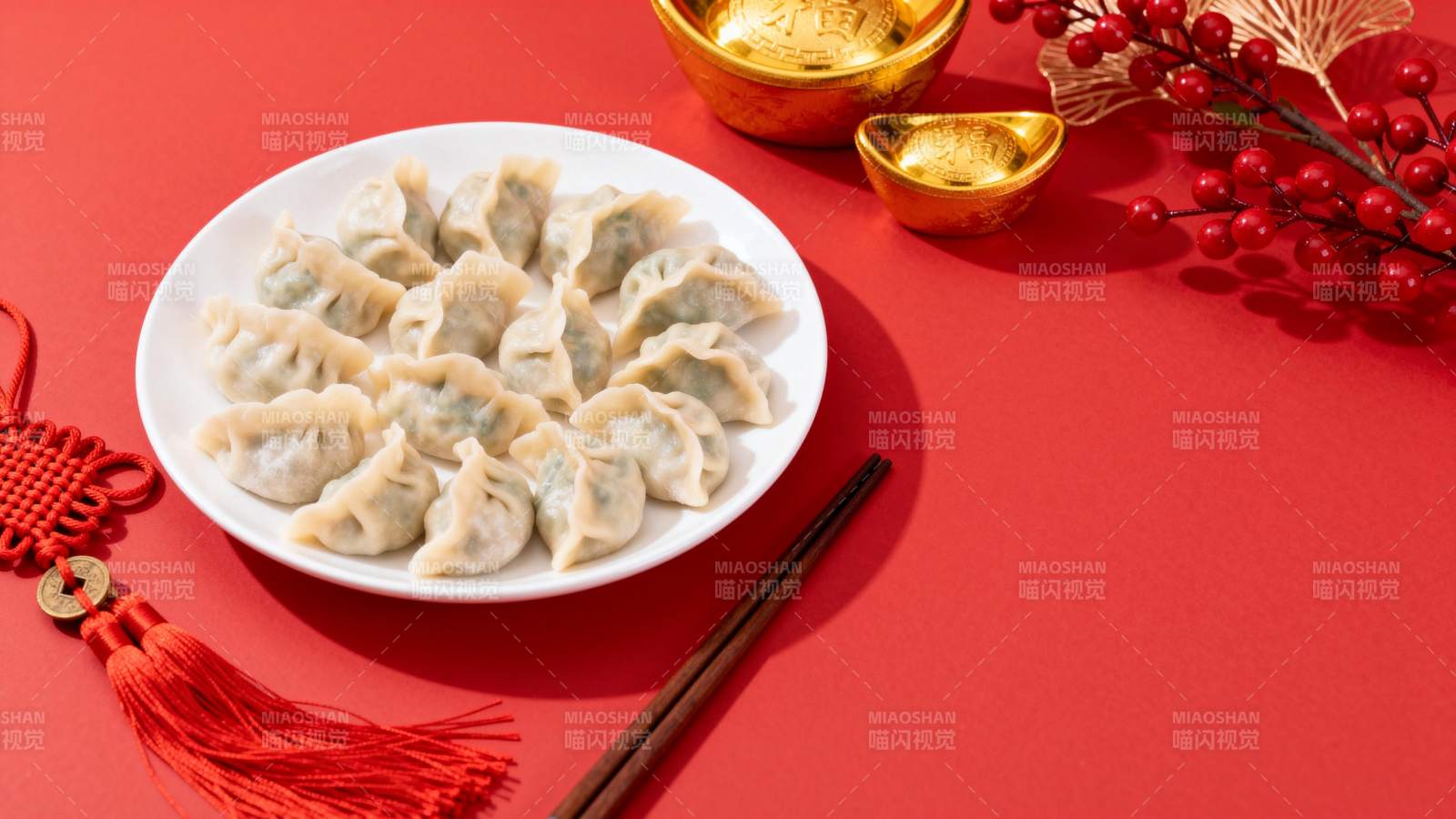 春节饺子喜庆宴图片