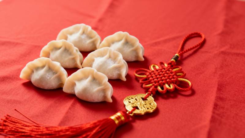 饺子与红绳挂饰图片