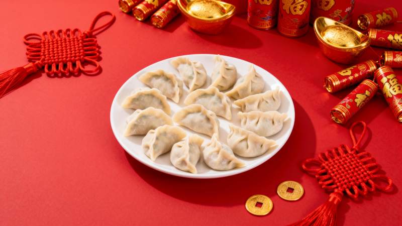 春节饺子团圆宴图片