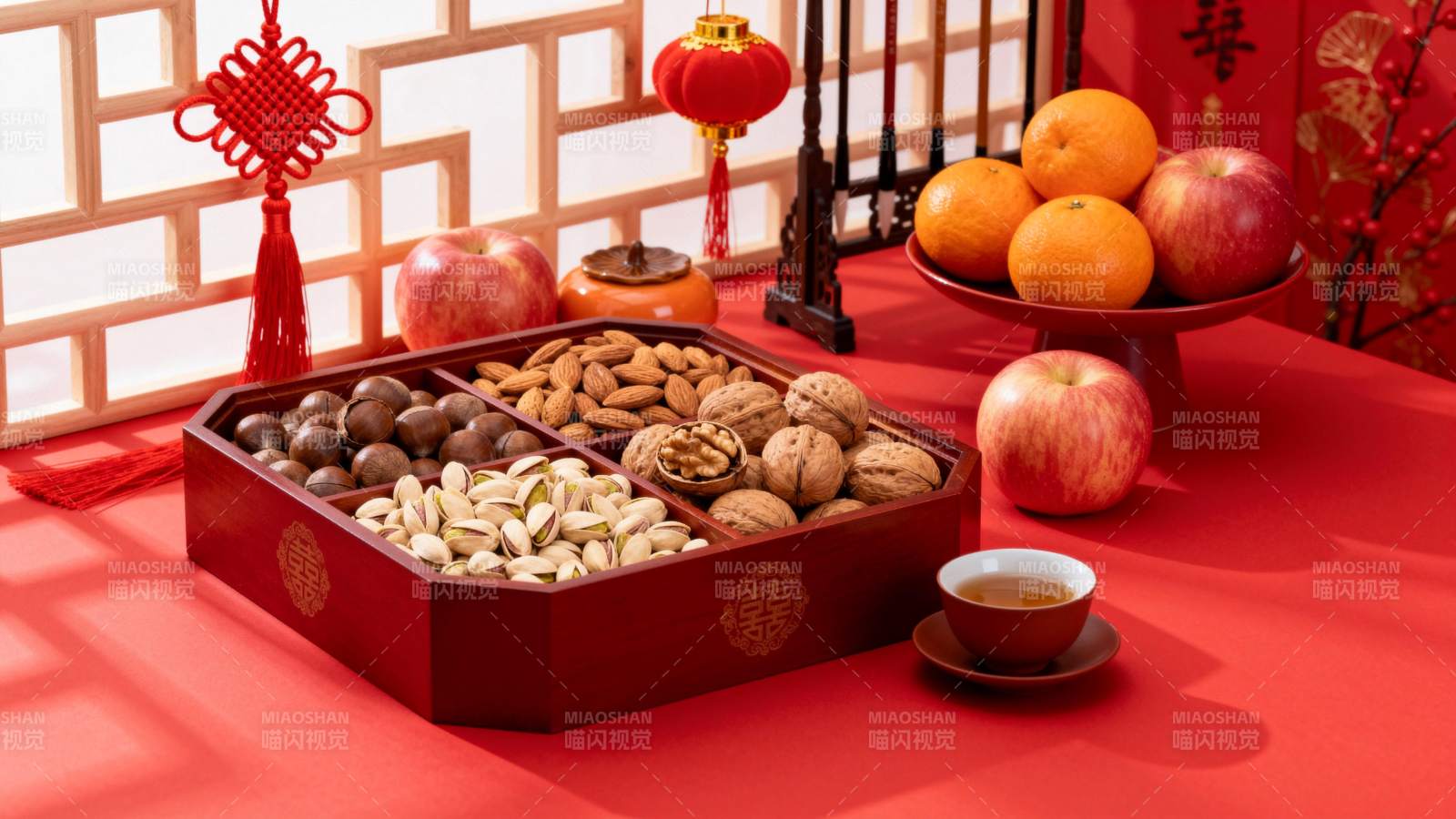 春节坚果果盘图片