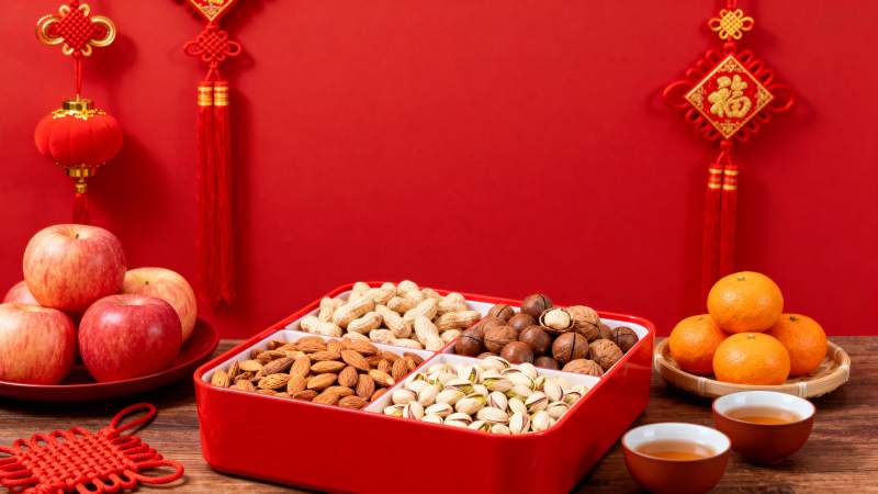新春坚果果盘图片
