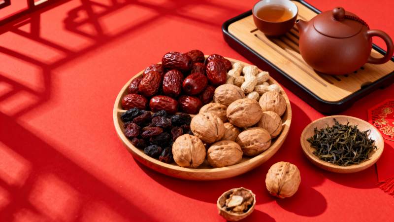 茶点果盘 年味十足图片